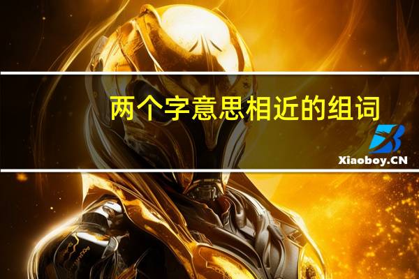 两个字意思相近的组词