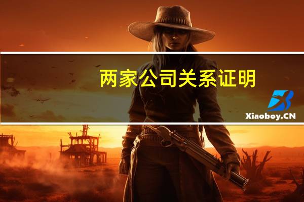 两家公司关系证明