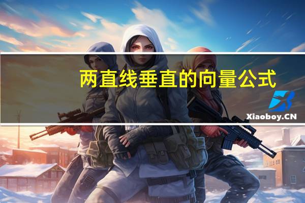 两直线垂直的向量公式