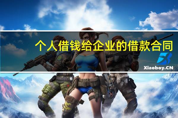 个人借钱给企业的借款合同