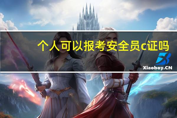 个人可以报考安全员c证吗