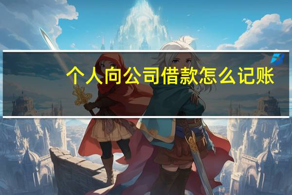 个人向公司借款怎么记账