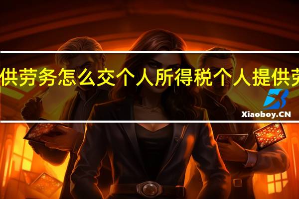 个人提供劳务怎么交个人所得税个人提供劳务怎么交税