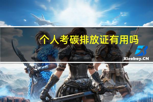 个人考碳排放证有用吗