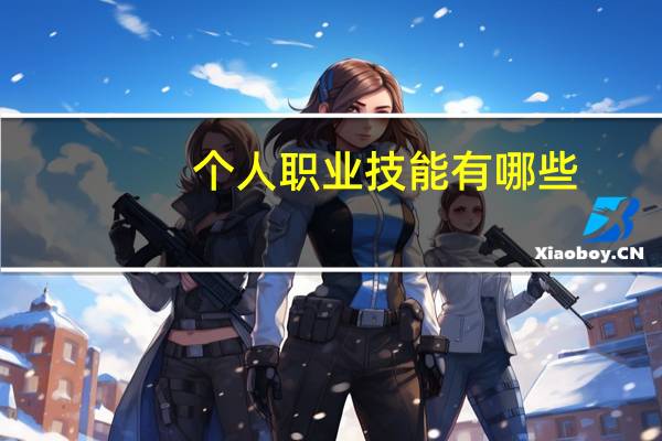 个人职业技能有哪些