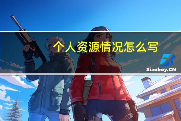 个人资源情况怎么写
