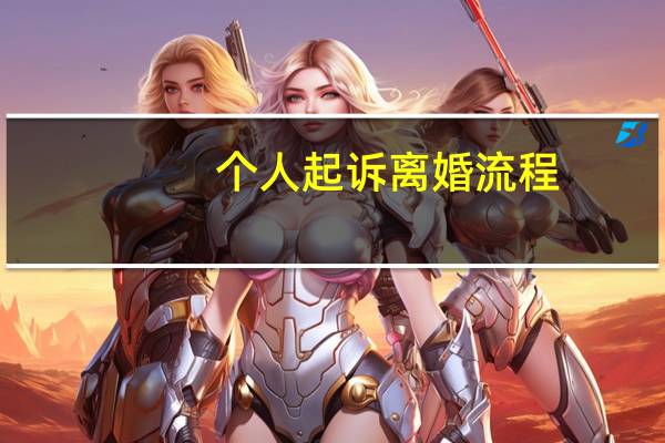 个人起诉离婚流程