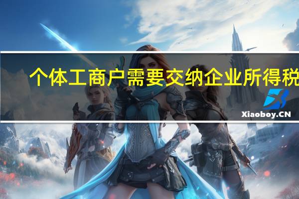 个体工商户需要交纳企业所得税吗