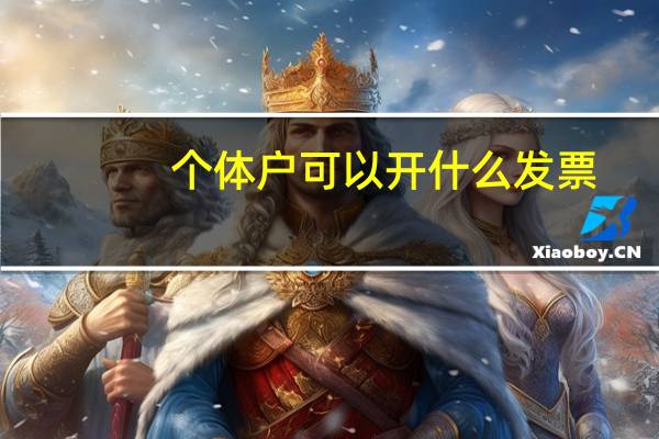 个体户可以开什么发票