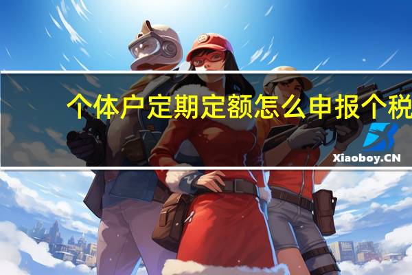 个体户定期定额怎么申报个税