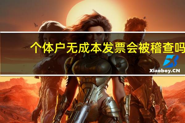 个体户无成本发票会被稽查吗