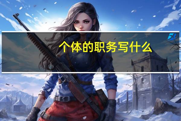 个体的职务写什么