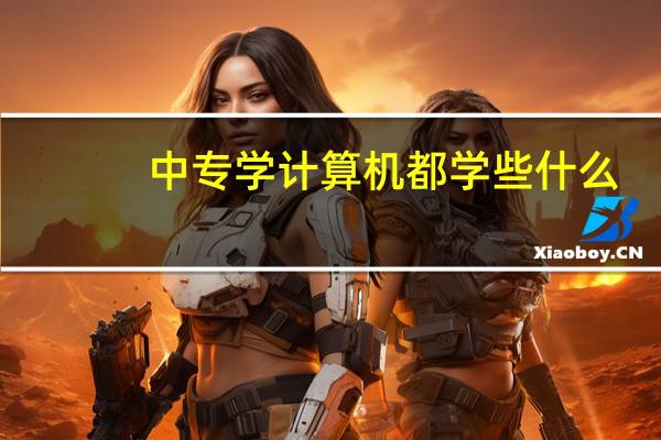 中专学计算机都学些什么