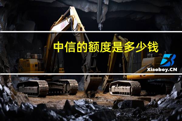 中信的额度是多少钱