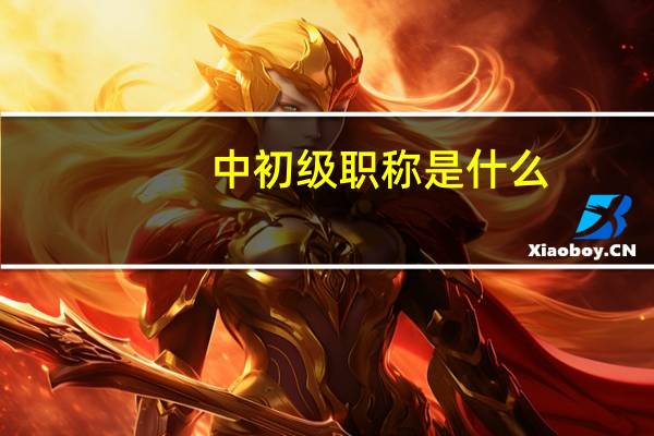 中初级职称是什么