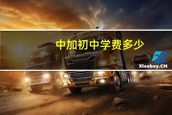 中加初中学费多少