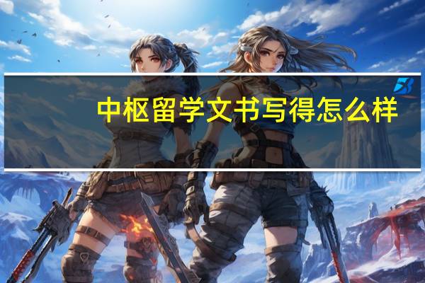 中枢留学文书写得怎么样