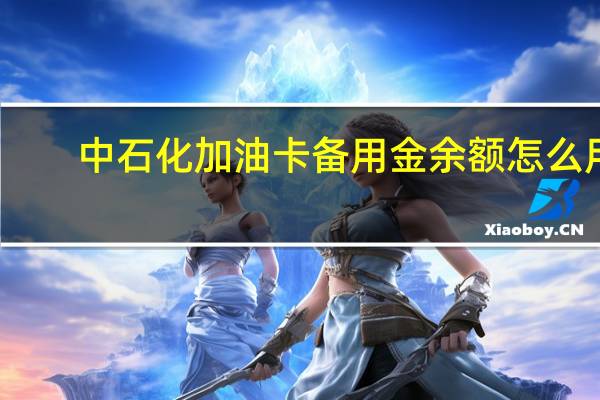 中石化加油卡备用金余额怎么用