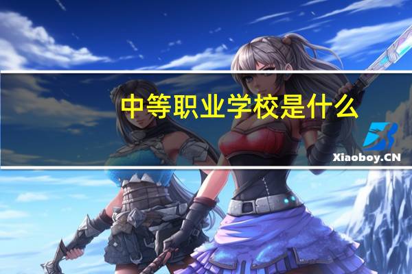 中等职业学校是什么
