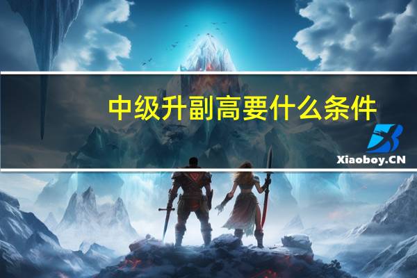 中级升副高要什么条件