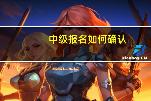 中级报名如何确认