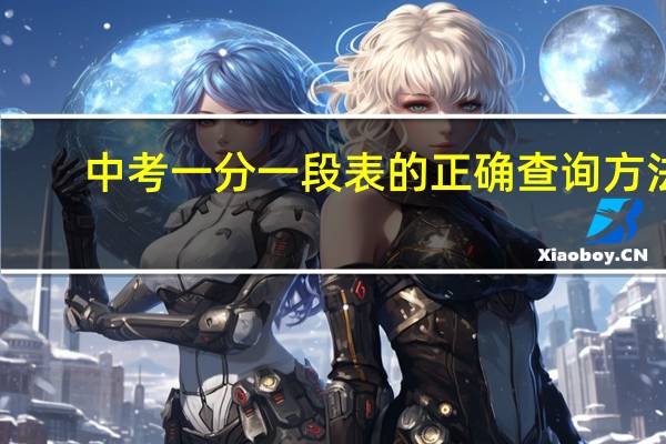 中考一分一段表的正确查询方法