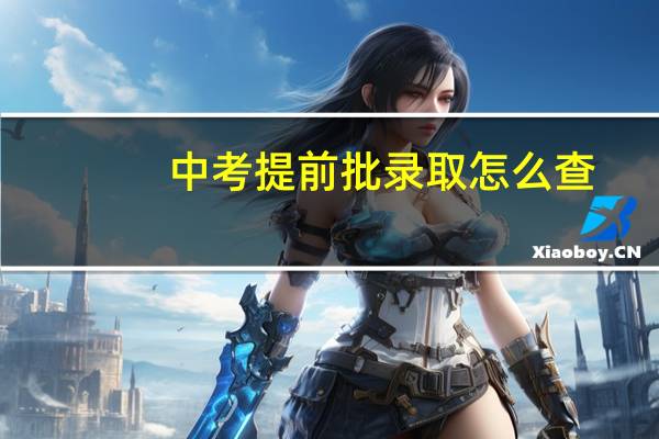 中考提前批录取怎么查