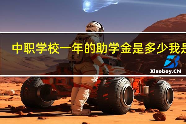 中职学校一年的助学金是多少我是一