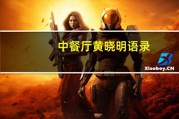 中餐厅黄晓明语录