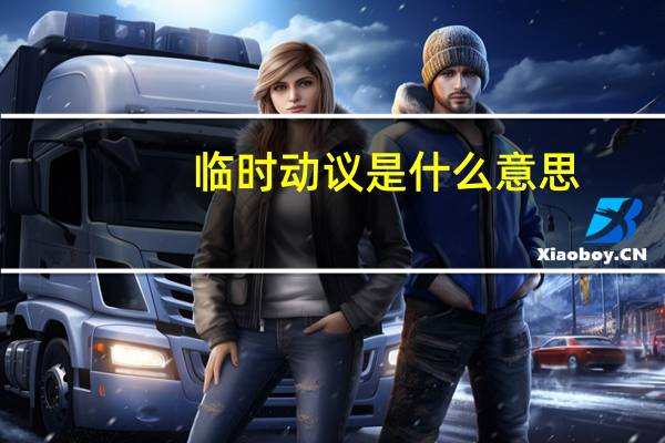 临时动议是什么意思