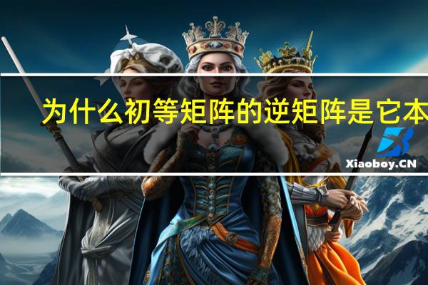为什么初等矩阵的逆矩阵是它本身