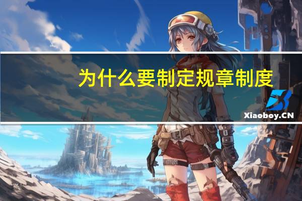 为什么要制定规章制度