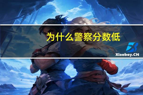 为什么警察分数低