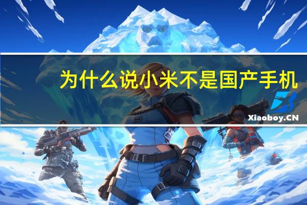 为什么说小米不是国产手机