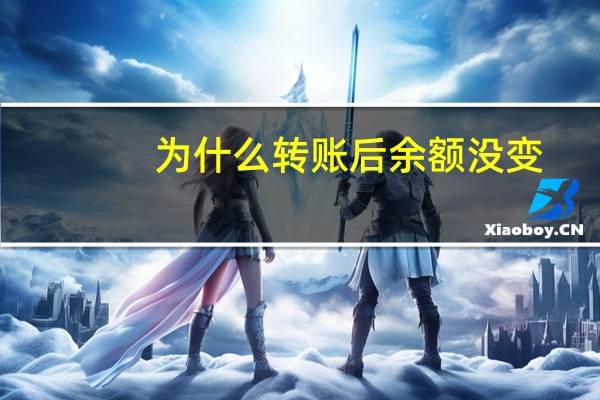 为什么转账后余额没变