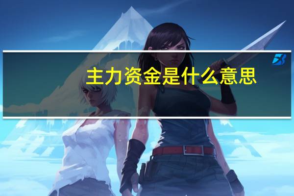 主力资金是什么意思