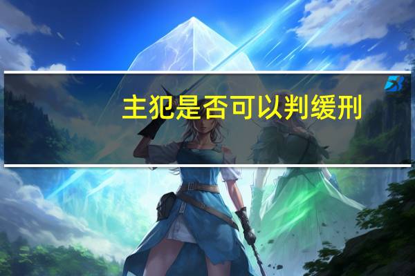 主犯是否可以判缓刑