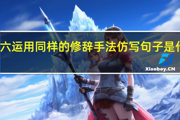 之六运用同样的修辞手法仿写句子是什么意思