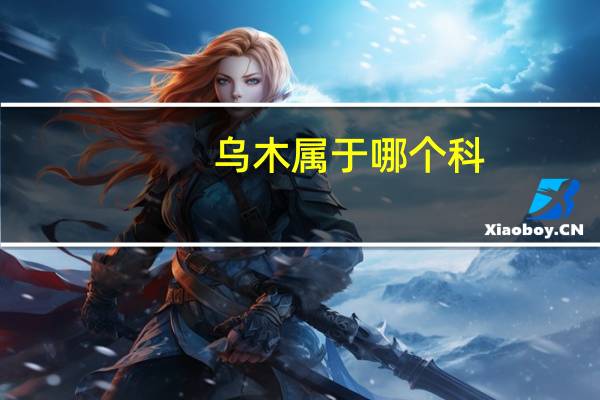 乌木属于哪个科