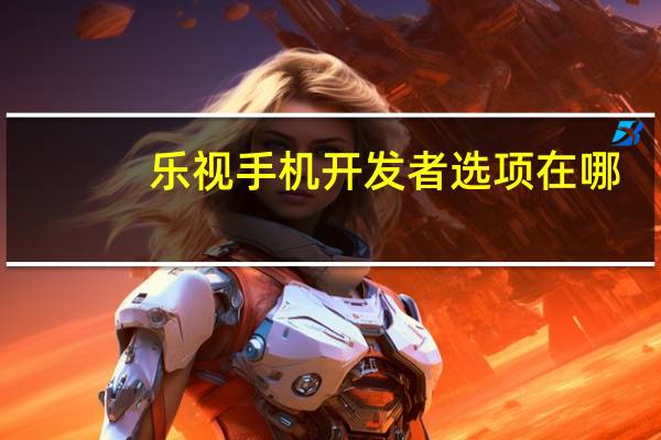 乐视手机开发者选项在哪