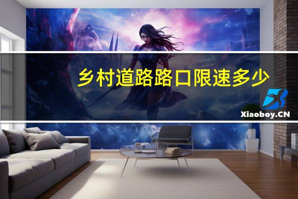 乡村道路路口限速多少