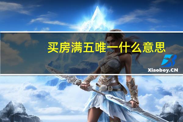 买房满五唯一什么意思