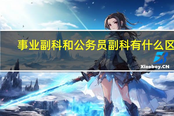 事业副科和公务员副科有什么区别