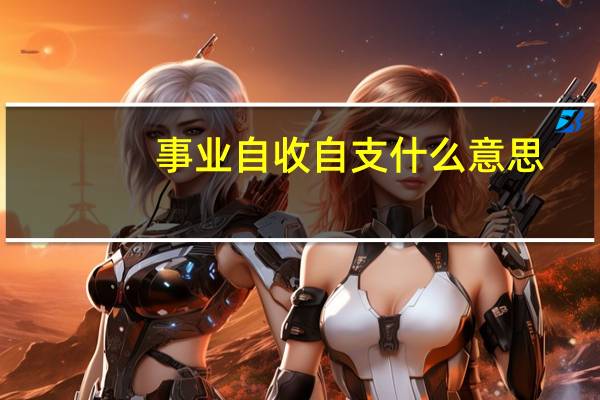 事业自收自支什么意思