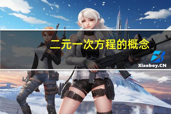 二元一次方程的概念