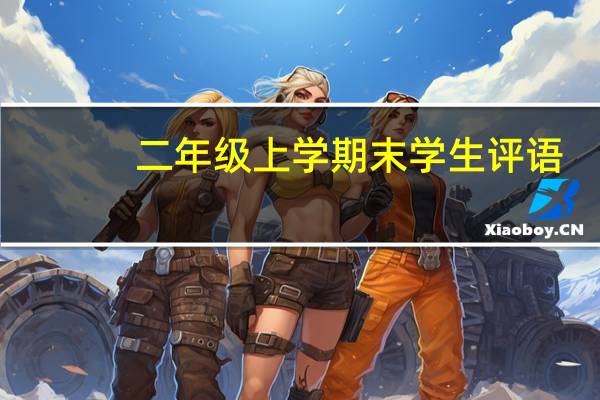二年级上学期末学生评语
