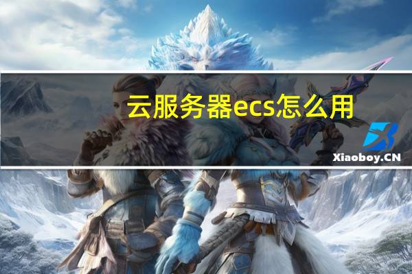 云服务器ecs怎么用
