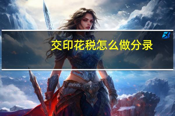 交印花税怎么做分录