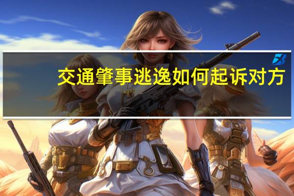 交通肇事逃逸如何起诉对方