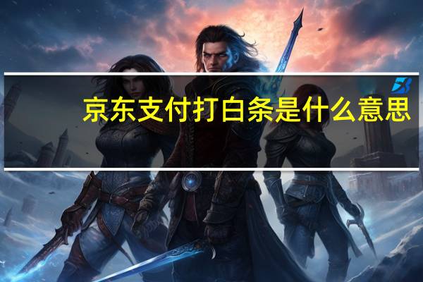 京东支付打白条是什么意思